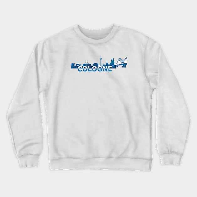 Cologne Skyline Crewneck Sweatshirt by artshop77